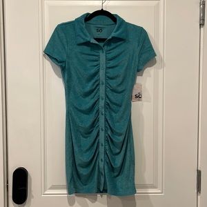 Short Sleeve Shirred Polo